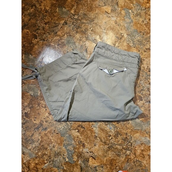 Vintage 90s Nike Sportswear Mid Rise Drawstring Capri Pants Size L Green (A136) - Picture 2 of 8